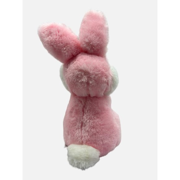 Gund Pink 9" Rabbit Easter Bunny Holding Carrot 1983 Vtg Plush Stuffed Animal - Picture 6 of 11